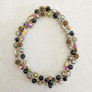 Copper and stones handmade double strand necklace